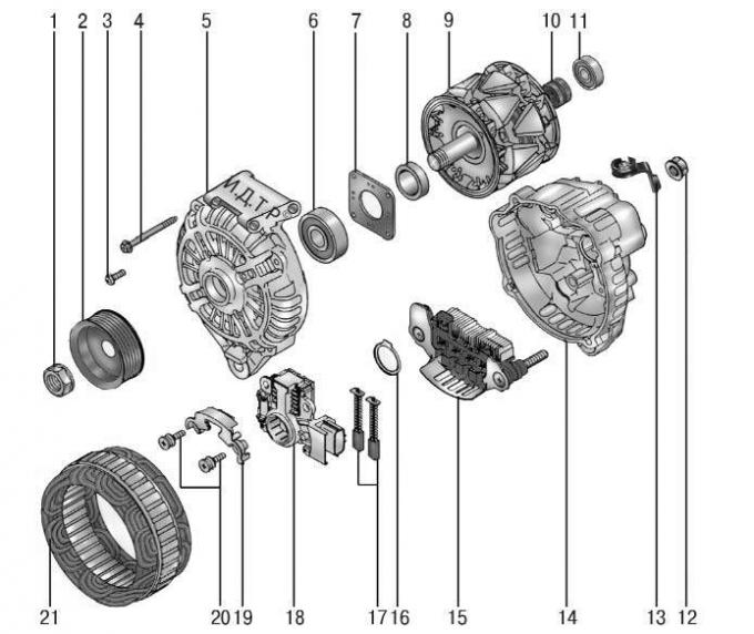 Особенности конструкции генератора (Электрооборудование / Электрика ...