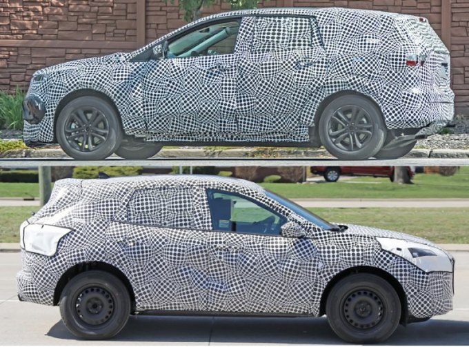 Безымянная модель напоминает Кугу/Escape нового поколения (нижний кадр), что вызвало ошибочные…