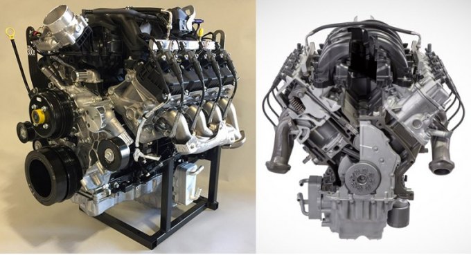 Мотор V8 7.3 Godzilla — это чугунный блок цилиндров, распредвал в блоке, алюминиевые головки…