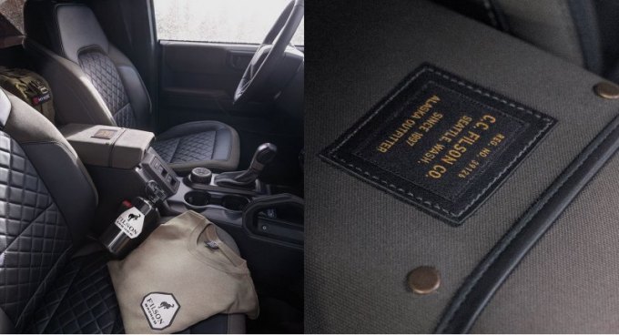 Рисунок кожаной обивки на спинках кресел должен ассоциироваться с подкладкой курток Filson.…