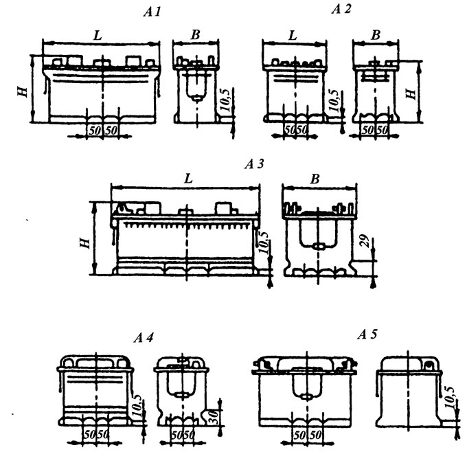 Рис. 1. Расположение и размеры элементов крепления батареи за основание моноблока из пластических…