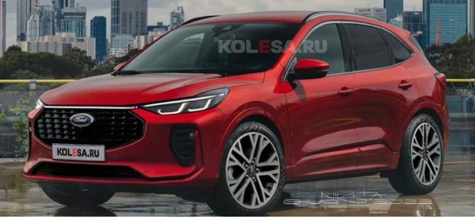 Изображения обновленного кроссовера Ford Kuga впервые показали в Интернете
