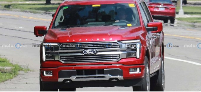 Обновленный пикап Ford F-150 Platinum 2024 года замечен без камуфляжа