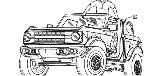 Компания Ford представила новый патент для внедорожника Bronco