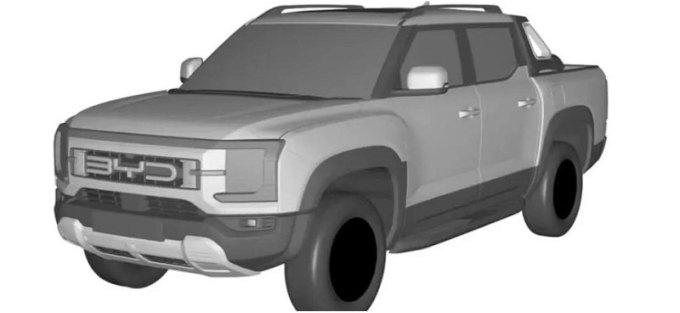 Новый пикап BYD выглядит как помесь Ford F-150 Lighting и Ranger