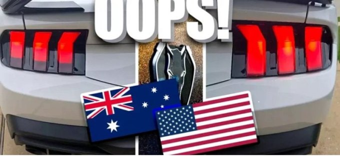 Новый Ford Mustang Dark Horse доставили с завода с разными задними фонарями