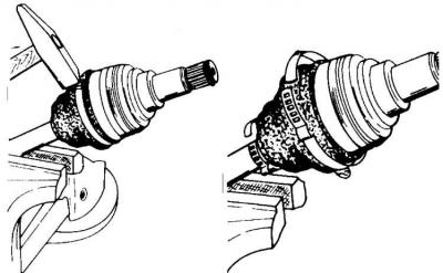 3. Тщательно очистить наружную поверхность приводного вала.