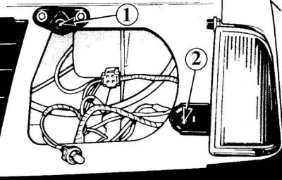 1 – верхнее крепление; 2 – нижнее крепление