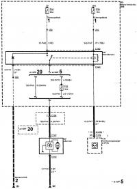 Схема 15. Вентилятор радиатора (Zetec-SE без кондиционера)