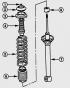 Removing the rear shock absorber