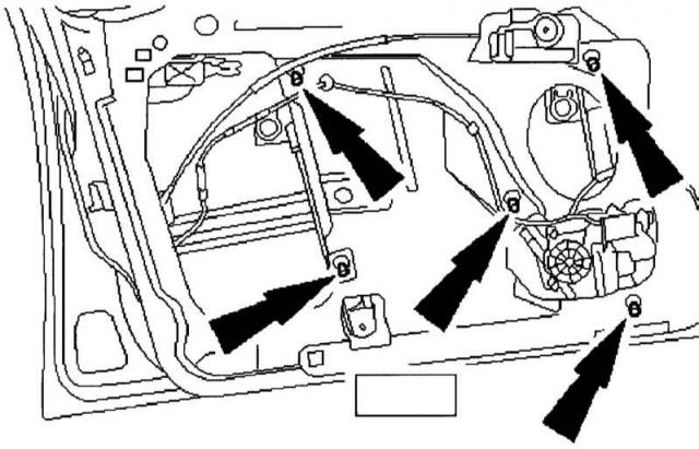 Как снять замок двери мондео 3 Power window (Body / Interior / Ford Mondeo 3 2000-2007)