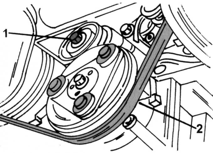Форд фокус 1.6 схема ремня генератора Alternator drive belt (Electrical equipment / Battery and alternator / Ford Mond