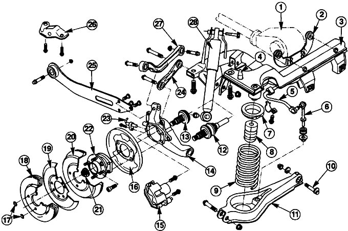 Rear axle of the Mondeo Turnier: