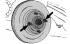 Removal and installation of a forward brake disk