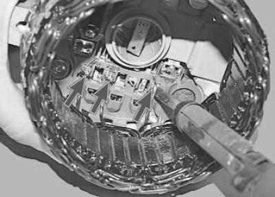 9. Remove the spacer ring from the rotor shaft.