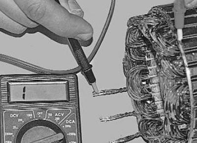 21. Check the stator windings for breakage by measuring the resistance between all winding…