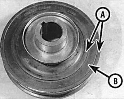 13. Ослабить болт крепления шкива коленчатого вала. Для исключения проворачивания коленчатого вала…