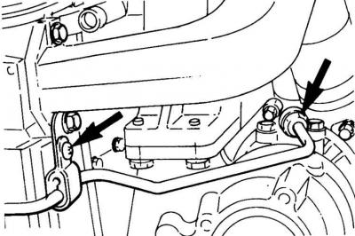 Трубопровод подачи масла к турбокомпрессору