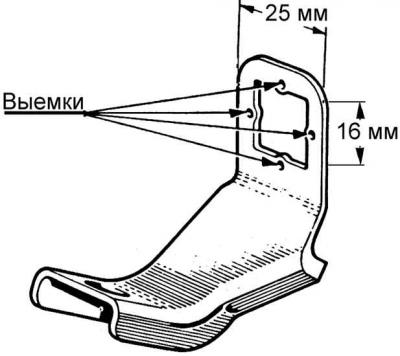 Специальный инструмент для ослабления зажимов троса акселератора