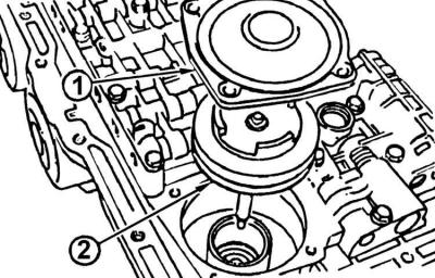 1 – крышка, 2 – поршень со штоком