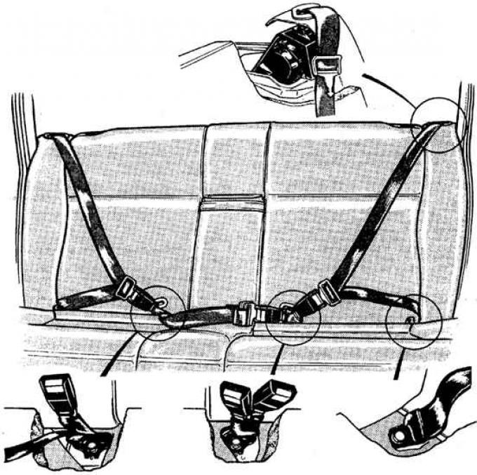 Как снять задний средний ремень безопасности Removal and installation of seat belts of a back seat (Body / Interior / Ford Sc