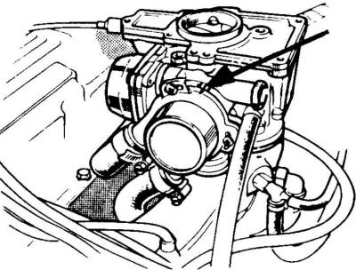 Стрелкой показаны установочные знаки для регулировки времени действия пускового устройства…