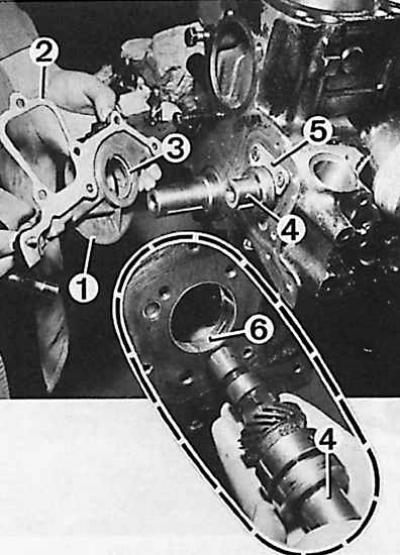 1 – крышка, 2 – прокладка, 3 – уплотнительное кольцо, 4 – промежуточный вал, 5 – установочная…