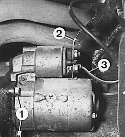 Где находится стартер гольф 3 Starter - design description (Body and electrical / Electrical equipment / Ford 