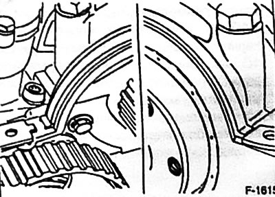 На место стыка у торцовой крышки блок-картера нанести герметик FORD A70SX-19554-ВА.