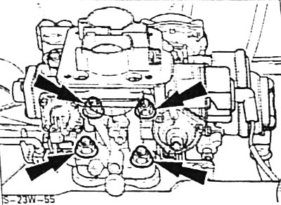 Карбюратор Pierburg 2V: вывернуть 3 болта с внутренними шпицами в головке «стрелки» и карбюратор…