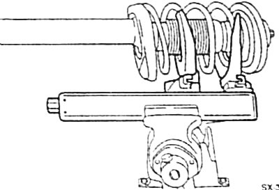 Указание по технике безопасности: Гайку амортизатора отпускать только когда витая пружина сжата…
