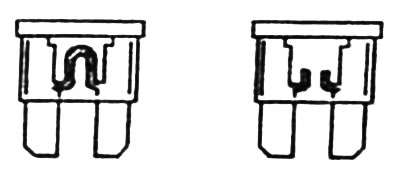 Перед заменой предохранителя всегда сначала выключить зажигание и соответствующий потребитель.