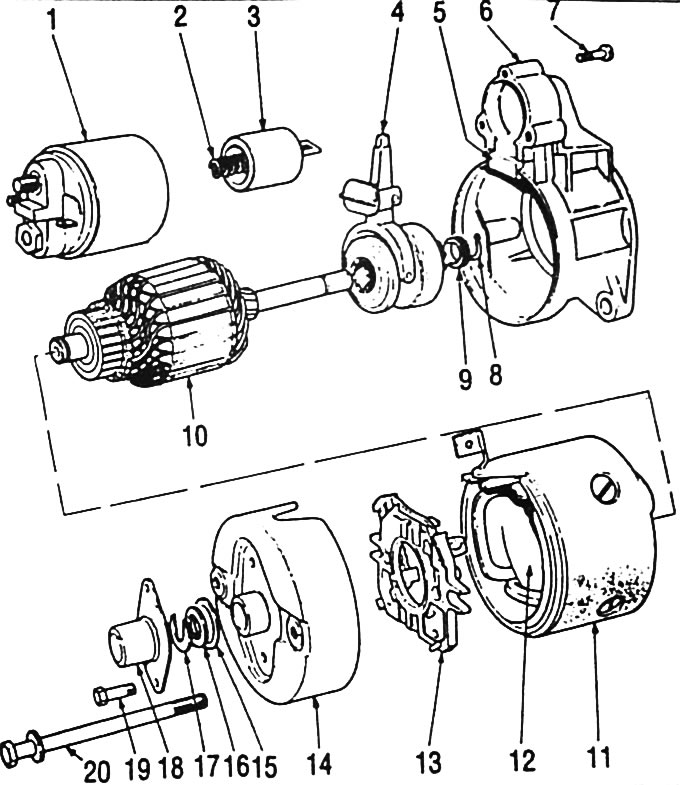 Стартер BOSCH мощностью 0,85 и 0,95 кВт с коротким корпусом: