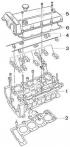 DOHC глава цилиндра мотора