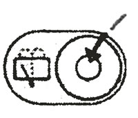 Кнопочный выключатель омывателя заднего стекла