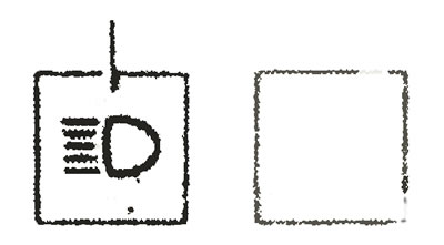 Контрольная лампа дальнего света фар