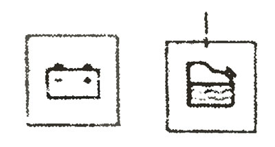 Контрольная лампа датчика отстоя воды в топливном фильтре (только для дизеля)