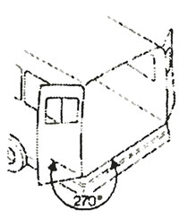 Задние двойные двери с углом открывания 270°