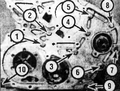 Рис. 12.35г. Затяните крепежные болты в указанной последовательности.