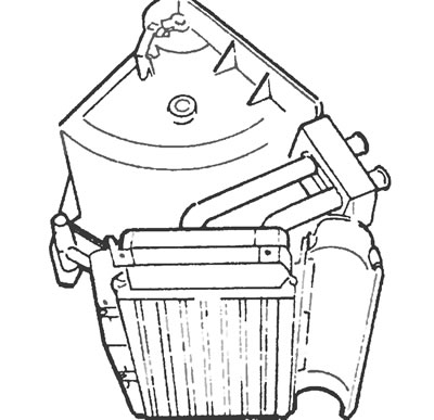 Рис. 10.19. Осторожно вытащите радиатор.