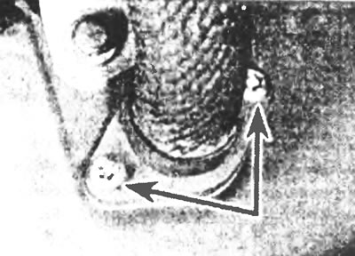 Рис.25.8а. Отделите шланг системы EGR от выпускного коллектора, ослабив два болта Torx (указаны…