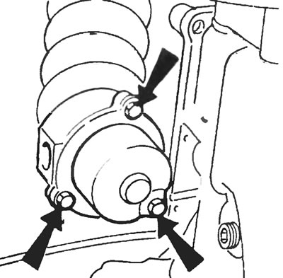 Рис.2.9. Коробка передач типа N: Отвинтите три болта и снимите рычаг переключения передач с коробки…