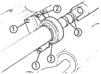 Рис. 3.9. Средняя опора карданного вала и шлицевое соединение (коробки передач с ускоряющей…