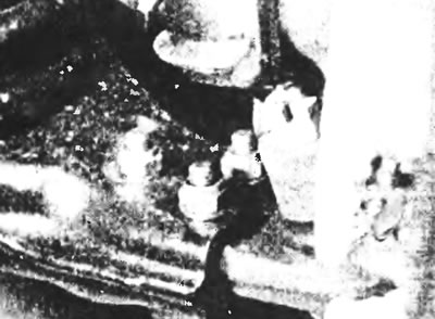 Рис. 9.6. Гайки, крепящие шаровой шарнир к нижнему рычагу подвески и к поворотному кулаку.