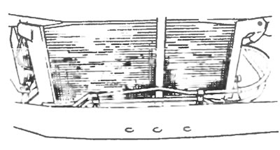 Рис. 34.2. На моделях до 1995 года отвинтите болты хомутов гидравлических шлангов на передней…